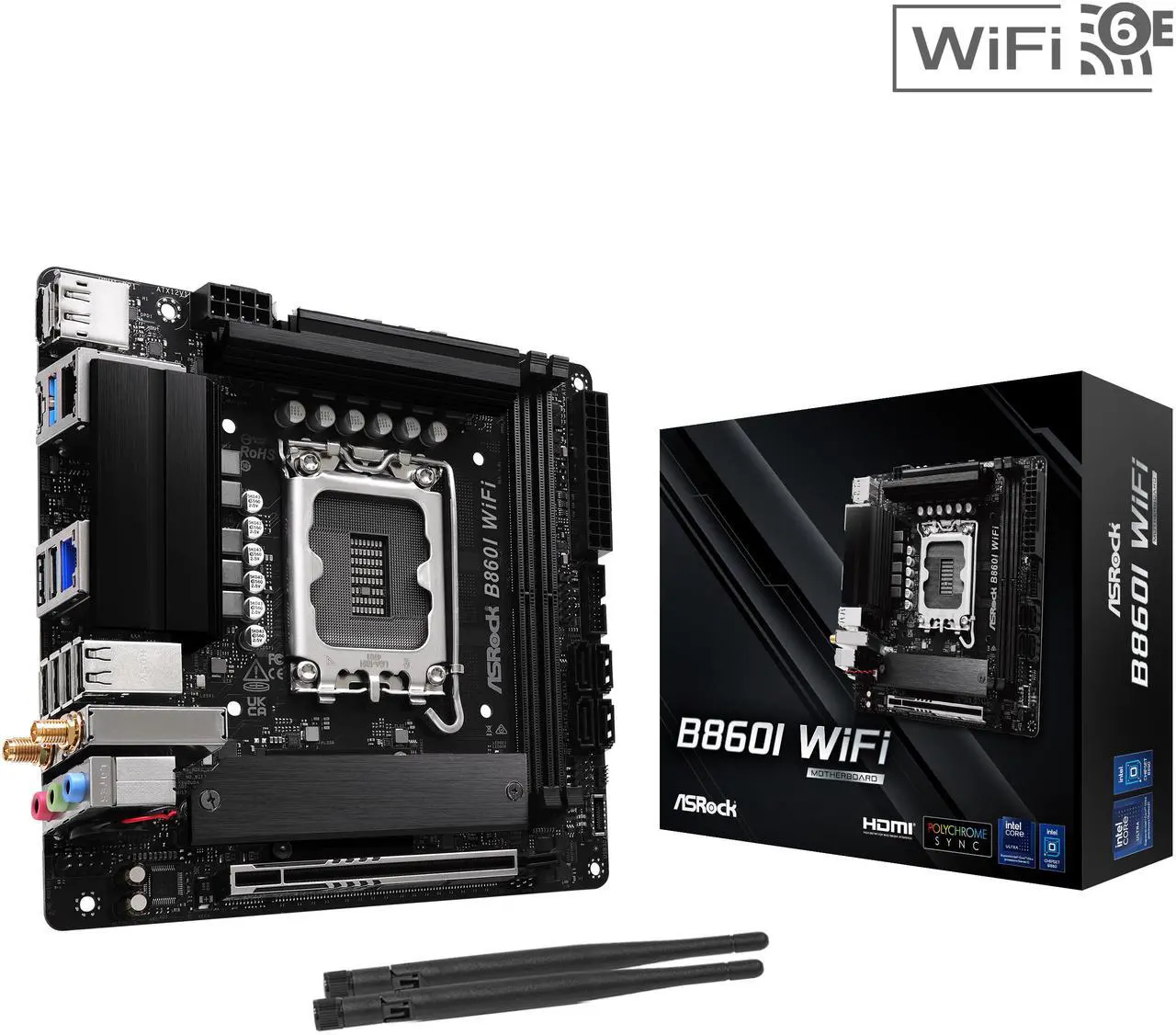 ASRock B860I WiFi LGA 1851 Intel B860 SATA 6Gbs DDR5 Mini ITX