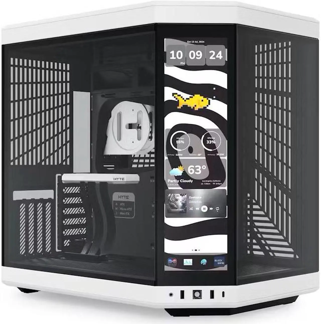 HYTE Y70 touch infinite Dual Chamber ATX Mid Tower 2.5K LCD Touchscreen